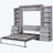 Ainash Murphy Bed with Drawers and Shelves-911166103