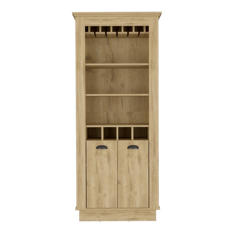Bar avec quatre supports à vin intégrés, Beige