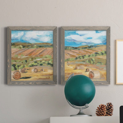 " Hay Bales I " 2 - Pieces Painting Print