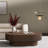 Alethia 45'' Solid Wood Fluted Rounded Rectangle Coffee Table in Red Oak & White Ash-1301811618
