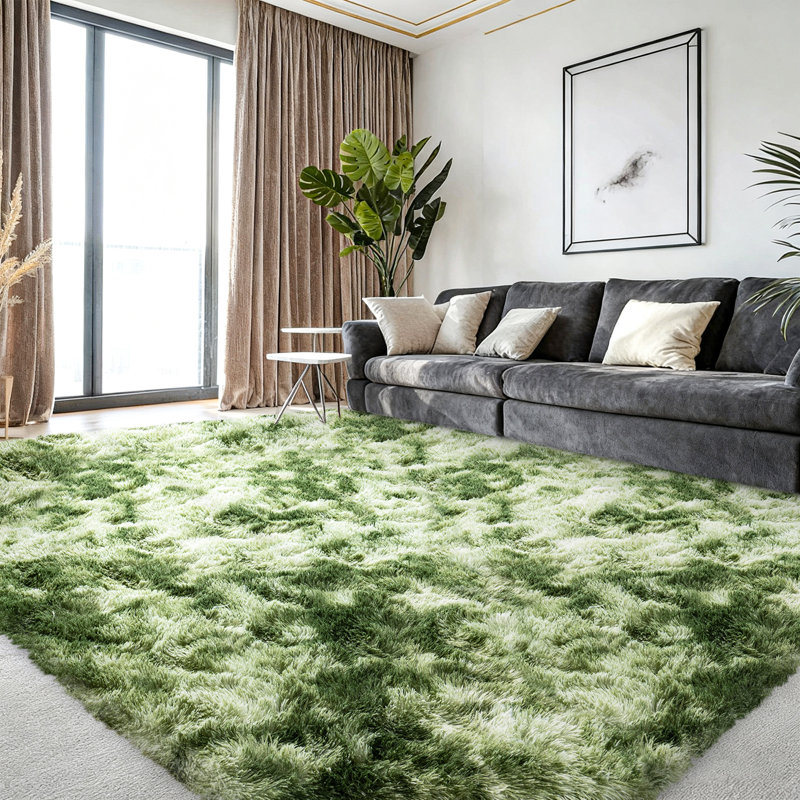 Silk-Cloud Series - Sleek Premium Velvet Area Rug, Ultra-Smooth Touch Silky Microfiber, Non-Slip & Shed-Free Minimalist Shag Rug for Bedroom