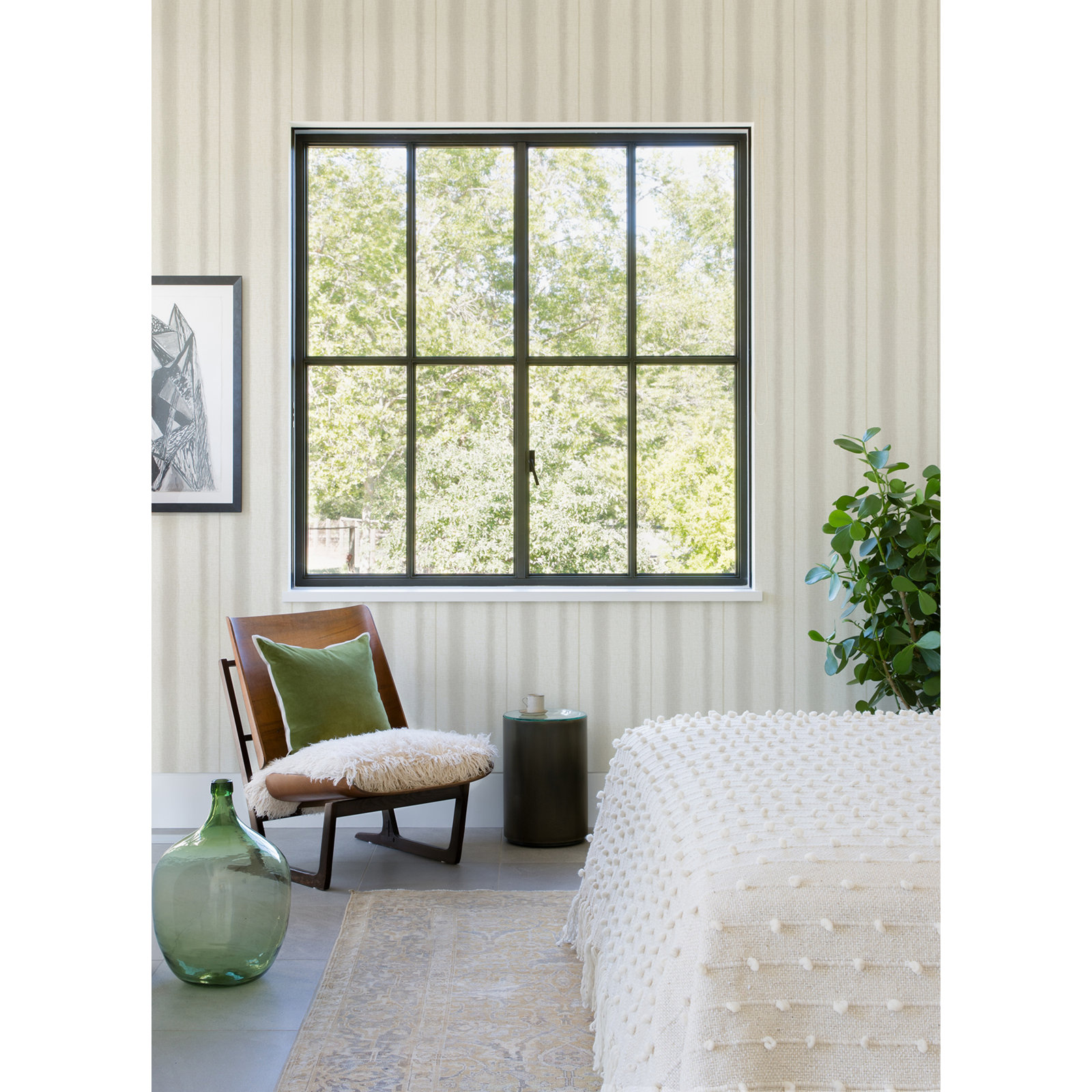Carmelia Modern Unpasted Wallpaper, Gray