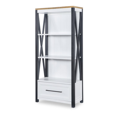 Bibliothèque en bois massif H 76 "x l 34" Laney