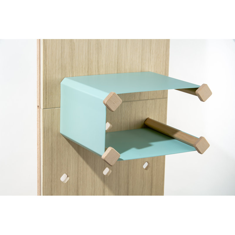 Clickett Metal Accent XLarge Adjustable Shelves Pegboard Wall Organizer, Green