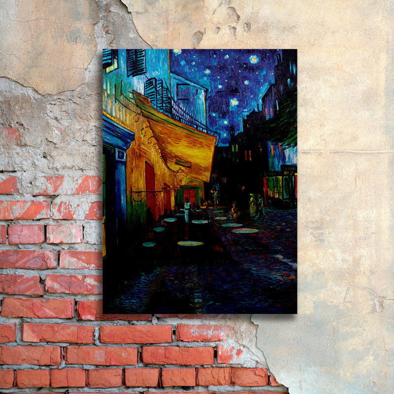 « cafe terrace » par vincent van gogh, reproduction d’art sur métal