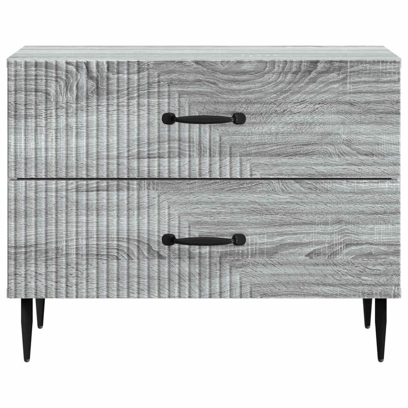 62cm W Manufactured Wood Bedside Table, Grey Sonoma