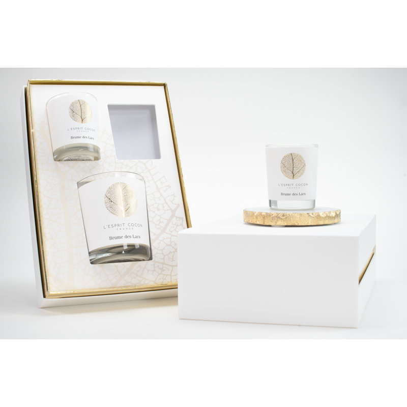 Unscented Jar Candle with Glass Holder