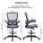 Ergonomic Desk Chair, Mesh Home Office chair, Swivel Desk, Computer Chair with Lumbar Support, Height Adjustable with Foot Ring-1047469216