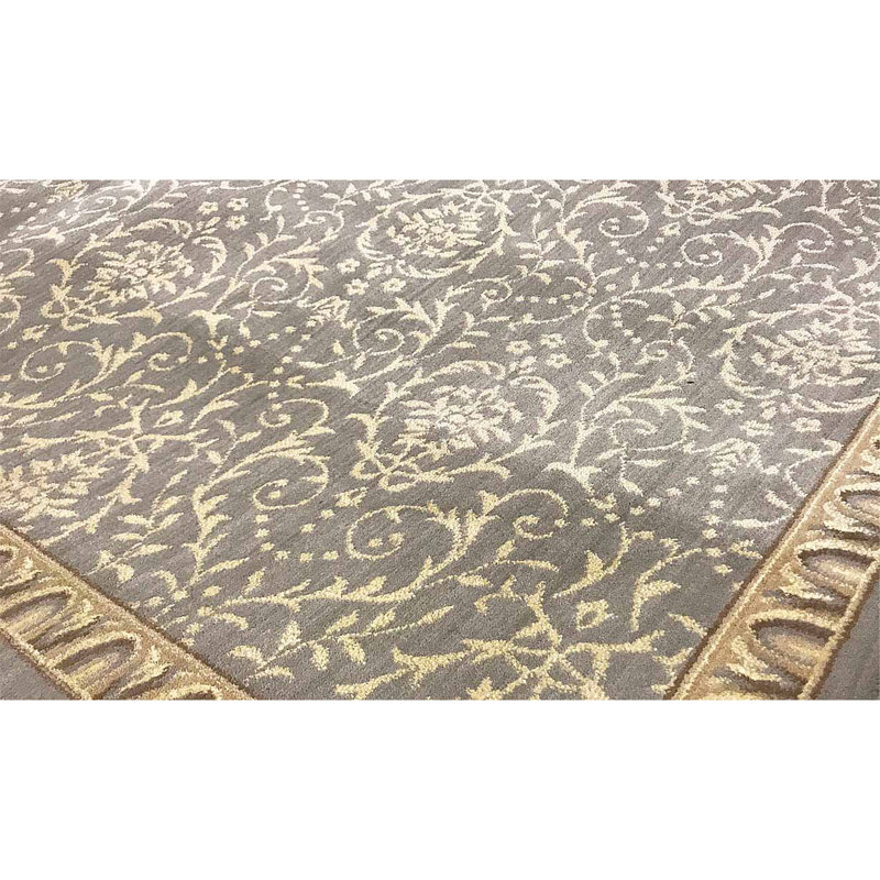 Tapis bleu de haute qualité noué à la main