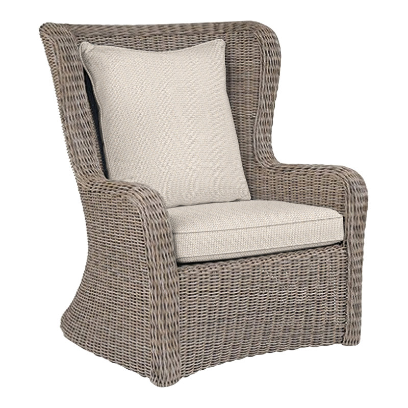 Sag Harbor Outdoor Lounge Chair, Gray, Demo/Putty