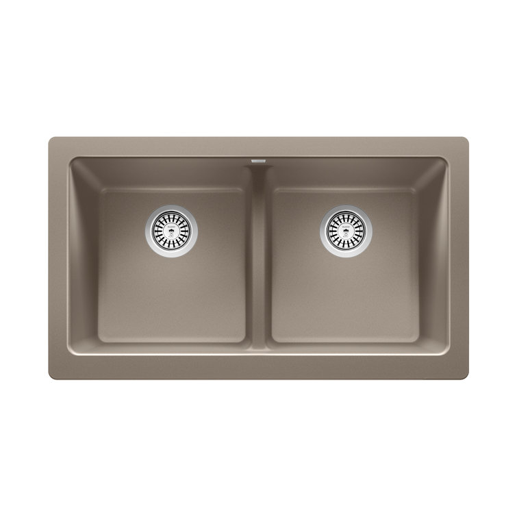 Vintera SILGRANIT 33" Double Bowl Apron-Front Farmhouse Sink