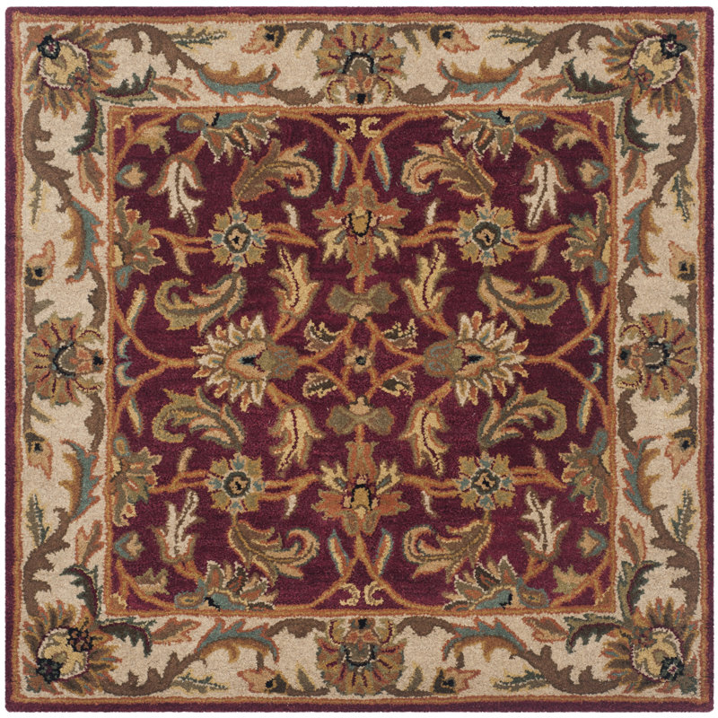 Cranmore Hand Tufted Wool Oriental Rug, Square 4'