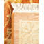 Tapis orange en laine noué à la main de conception unique 6 pi 1 po x 9 pi 5 po Rowyn
