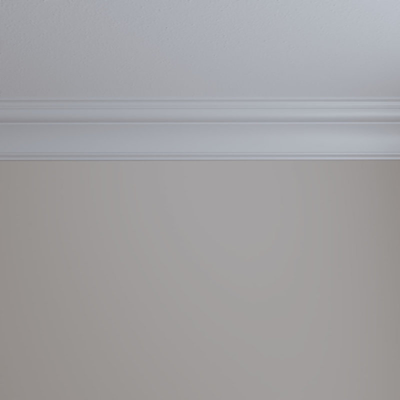 Traditional White Polyurethane Crown Moulding 94.5"