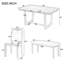 Ensemble de table de salle à manger 6 pièces, table de cuisine de ferme avec 4 chaises rembourrées et 1 banc, sièges pour 6, ensemble de salle à manger rectangulaire pour la salle à manger, cuisine-1997128958