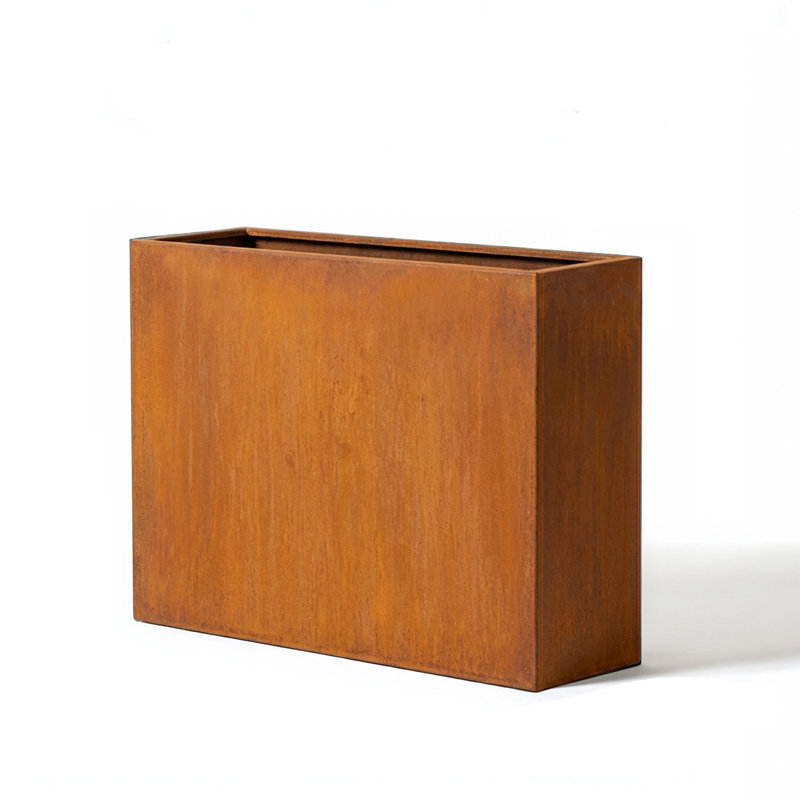 Galvanised Trough Planter - 90cm X 82cm, Rust