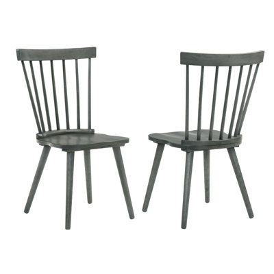 Ensemble de 2 chaises de ferme rustiques avec dossier à lattes