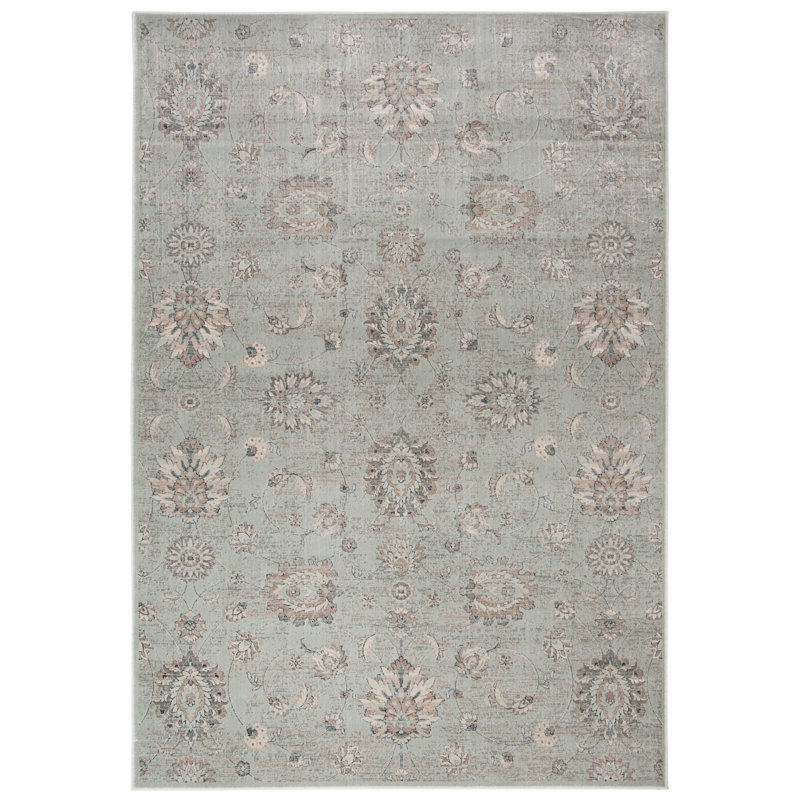 Kilmarnock Floral Viscose Area Rug, Rectangle 122 x 183 cm