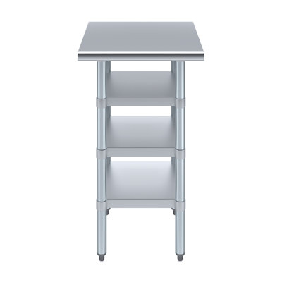 20 in. x 20 in. Stainless Steel Table With Three Undershelves