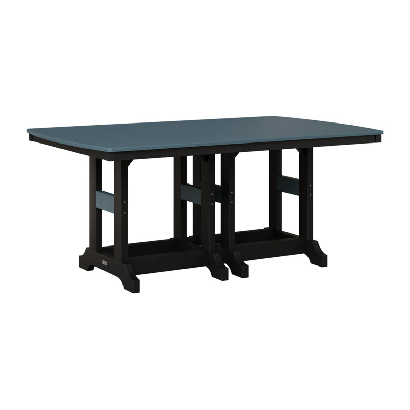 Table de bar rectangulaire Berlin Garden Garden Classic, Ardoise, Noir, H 39,5 po x l 72 po x P 44 po