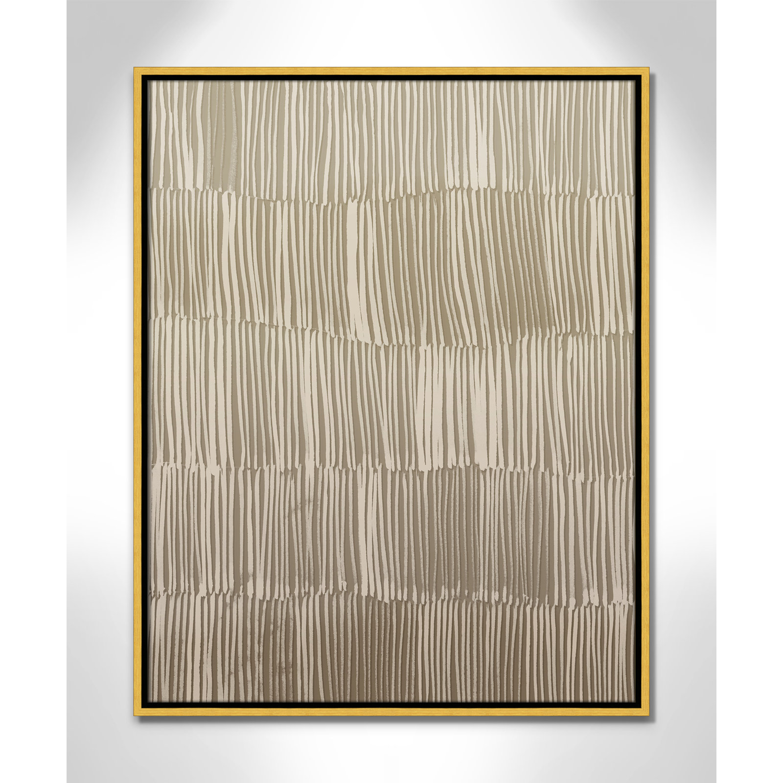 Linear Calm I Print by , 29.5" H x 23.5" W, Gold Floater