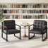 Chaise d'appoint moderne en similicuir avec dossier capitonné