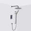 Metro 2-3 Way Thermostatic Trim Complete Shower Set - Wall Mount - 12" Brass/Matt Black