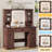 Farmhouse Vanity Desk With Mirror And Lights-196338112