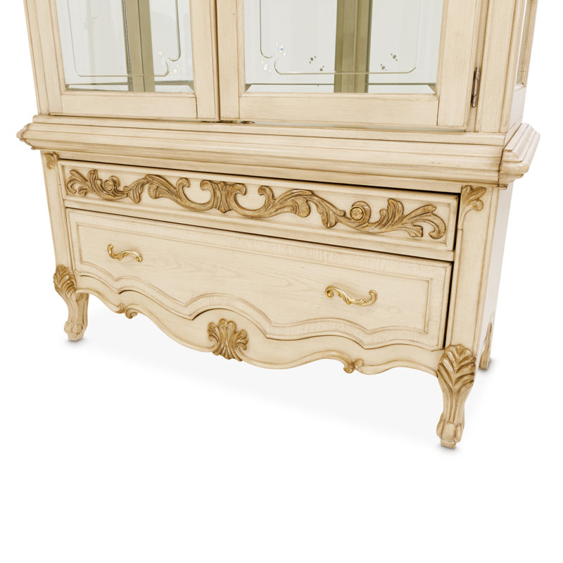 Lighted China Cabinet, Champagne