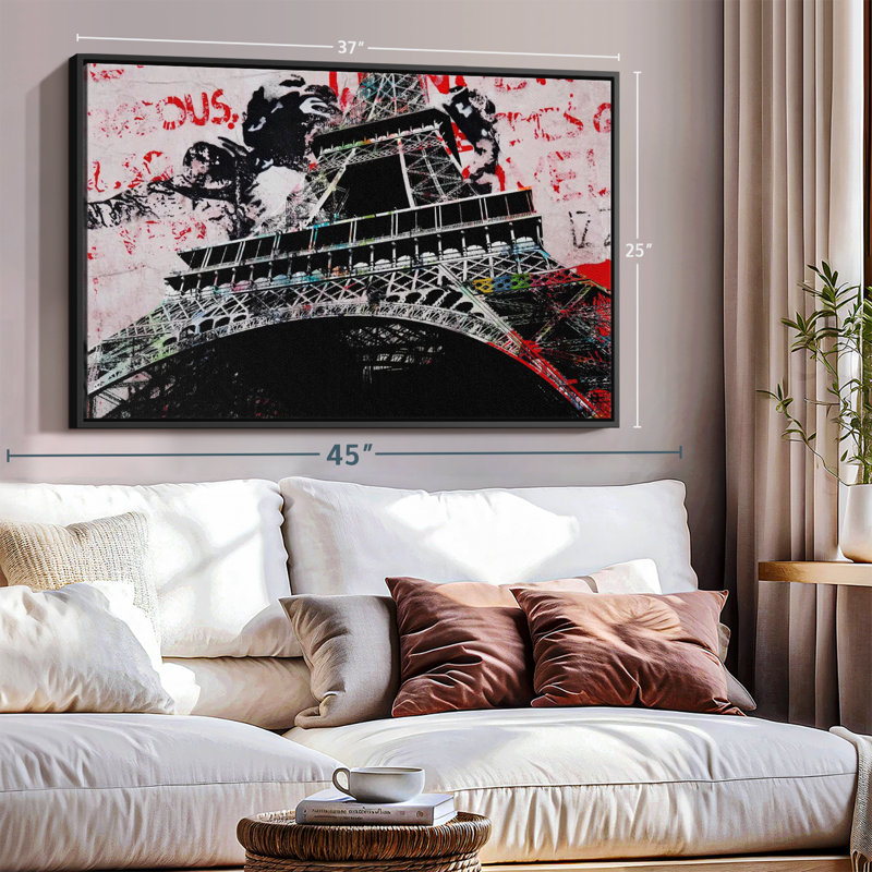 Impression sur toile, Tour Eiffel III, H 25 po x l 37 po