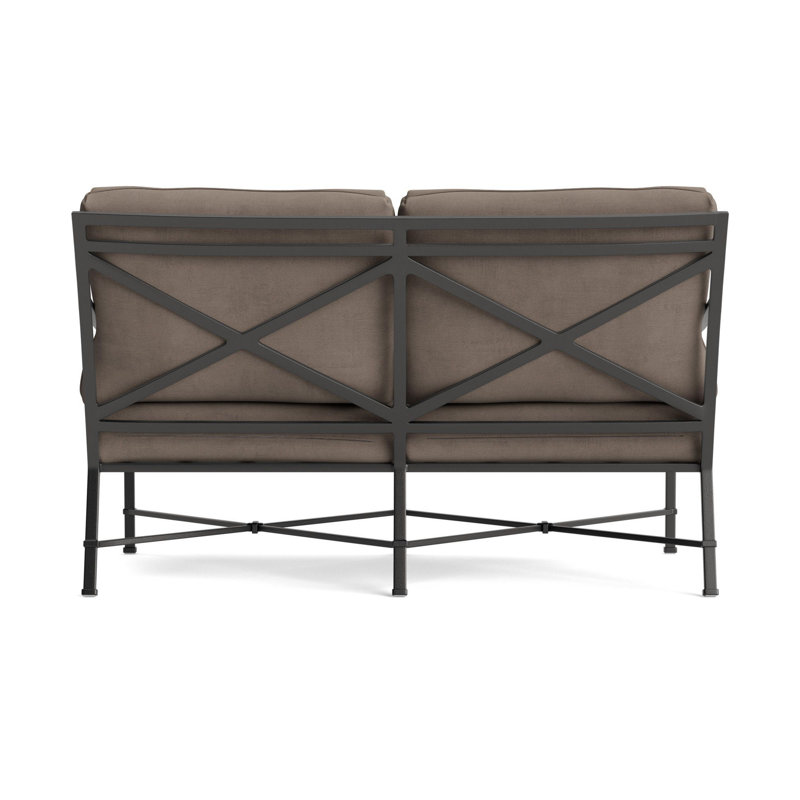 Venetian Outdoor 2 - Seat Loveseat, Fusion Clay, Textured Pewter