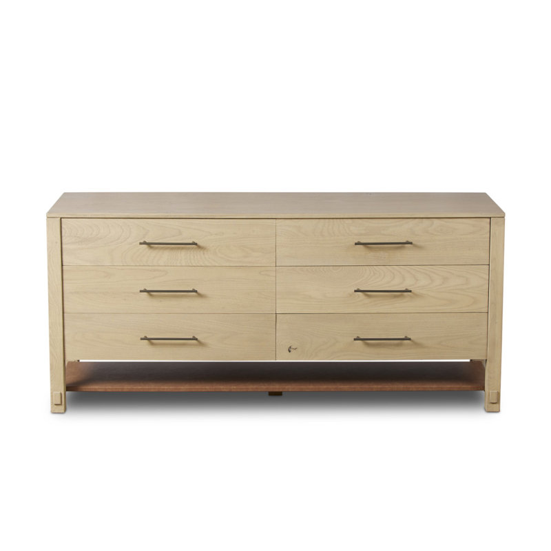 Blake 6 Drawer Dresser-Washed Ash