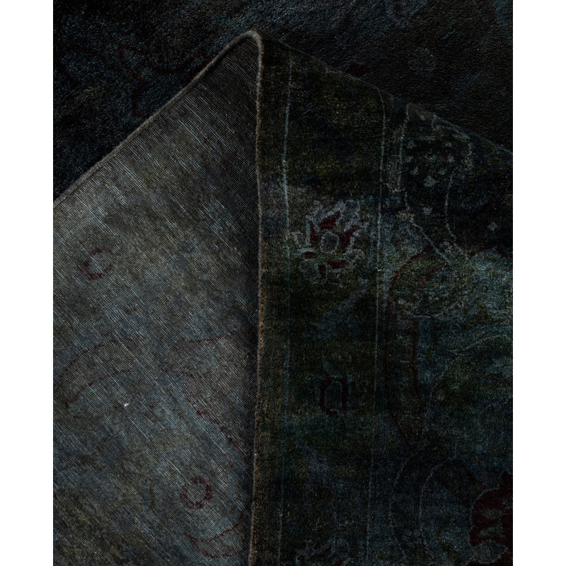 Overdyed One-of-a-Kind 12' 2" x 15' 2" Hand Knotted Area Rug