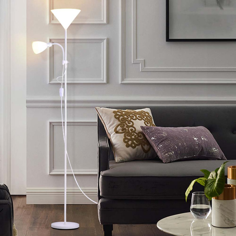 Padstow 175cm Indoor Uplighter Floor Lamp, White