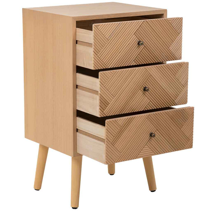 Vernita 42cm W Manufactured Wood Bedside Table