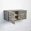Abstract Block Cabinet-Left-Silver