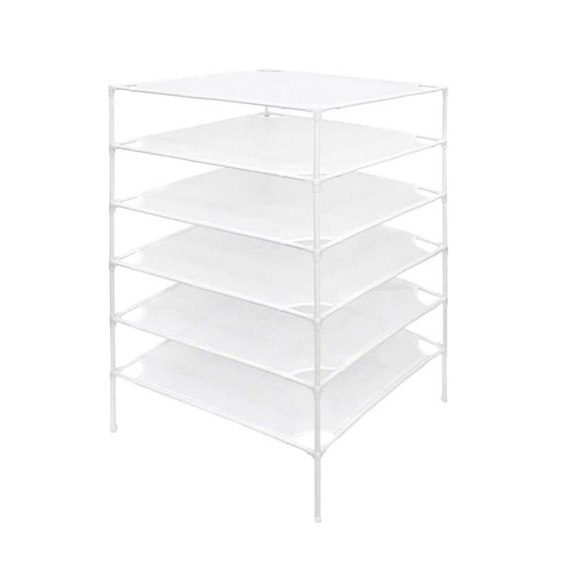Sweater Drying Rack 6-Layer Stackable Mesh Drying Rack White