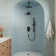 Rainfall Symphony 12inch Dual Showerhead Temperature Display Shower System with 2 in 1 Slider Bar Shower Handheld