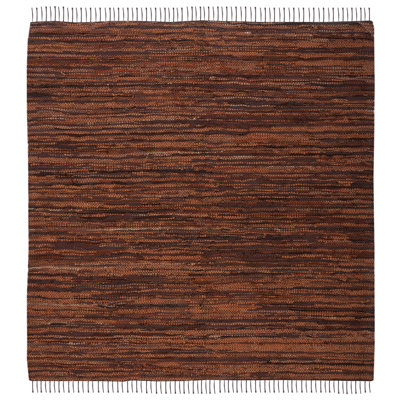 Tapis en cuir recyclé de couleur unie à tissage plat Riplex