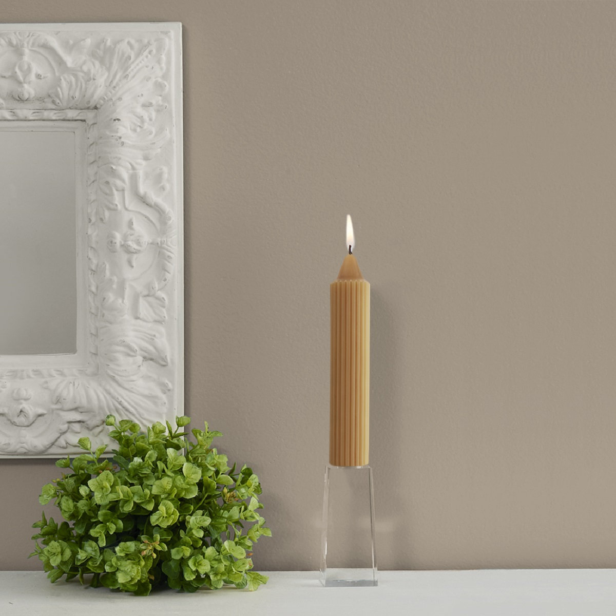 Unscented Taper Candle, Beeswax, 7" H x 1.25" W x 1.25" D