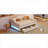 Linen Upholstered Twin XL Daybed With LED Lighting Two Under-Bed Storage Drawers Solid Wood Frame Soft Beige-1998055240