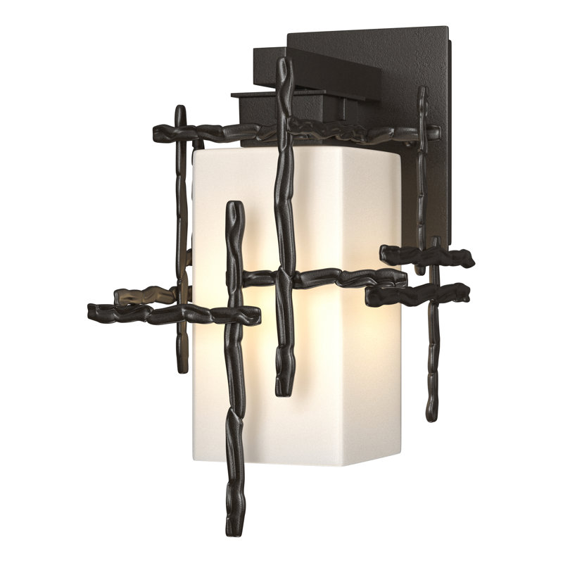 Applique murale d'extérieur en aluminium Tura, Bronze huilé bord de mer, H 13,6 po x l 8,7 po x P 10,2 po