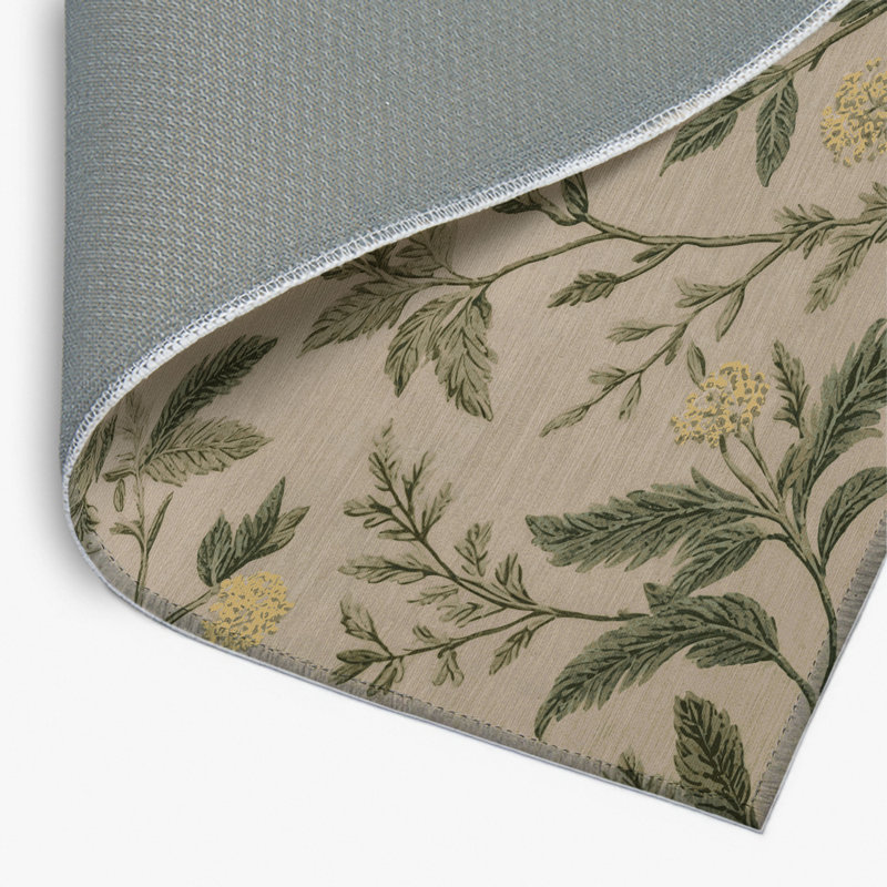 Tapis d'intérieur et d'extérieur gris Botanical, Rectangle 4pi x 6 pi