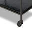 Teagan Bar Cart-Smoked Black Cast Glass