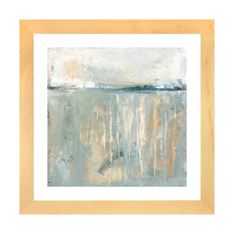 «Brighter Days» par Carol Robinson - reproduction imprimée, Blanc, H 24 po x l 24 po x p 1 po, Toile avec cadre en bois beige