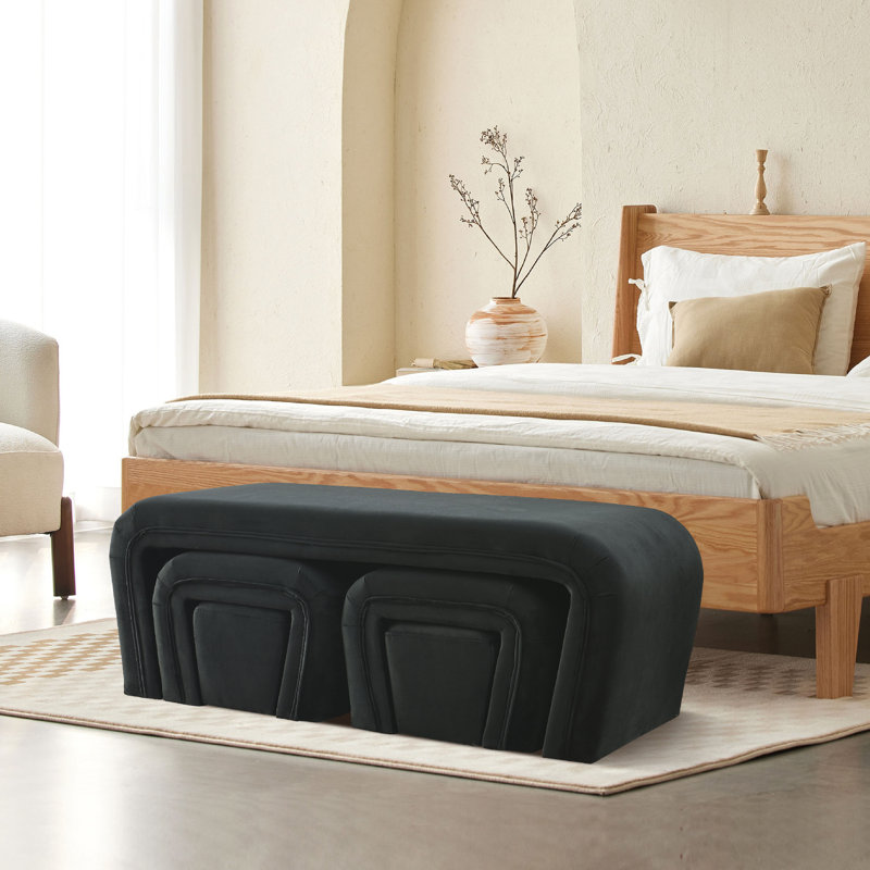 Ceira Velvet Upholstered Bench