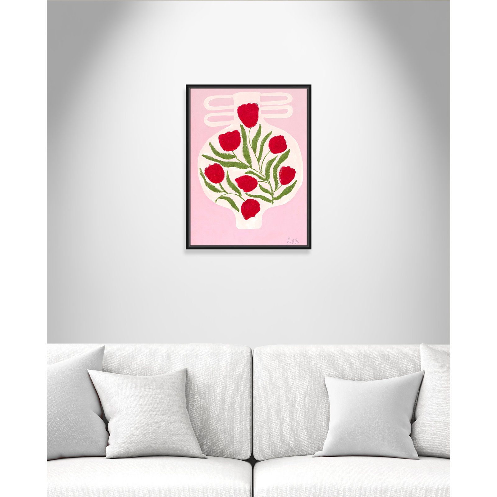 Vase No. 02 Print by Camilla Bergqvist, Black, 25.5" H x 19.5" W