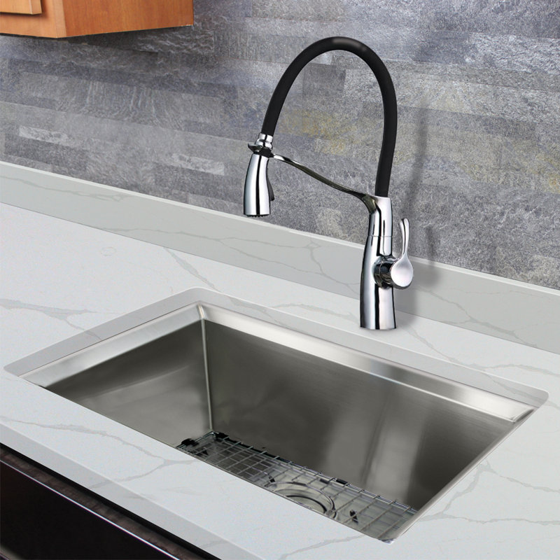 Transolid Organix Pull Down Kitchen Faucet, Polished Chrome
