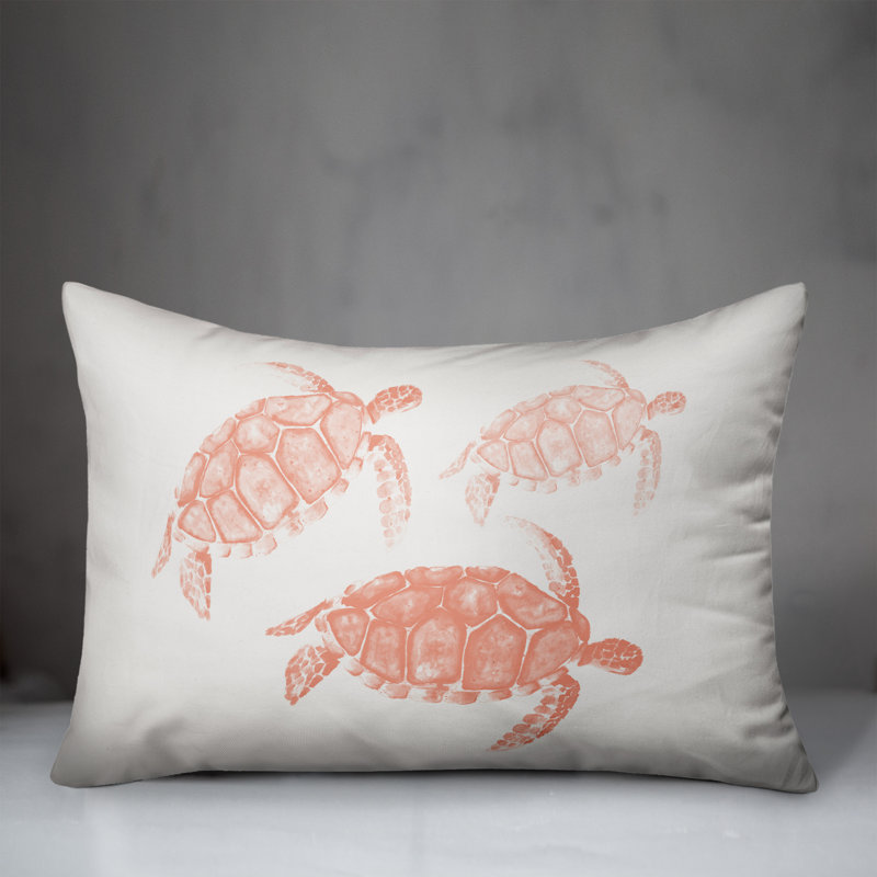  Coussin Watercolor Sea Turtles, Orange