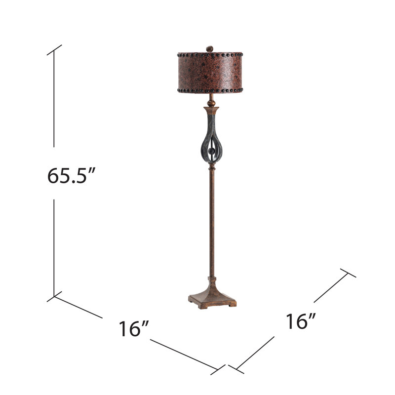 Parmenter 65.5'' Distressed Traditional Floor Lamp